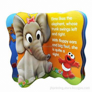 Special Shape Children's Board Book, Made of 250g C1S, OEM Orders Accepted, Working with Publisher